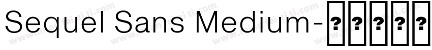 Sequel Sans Medium字体转换